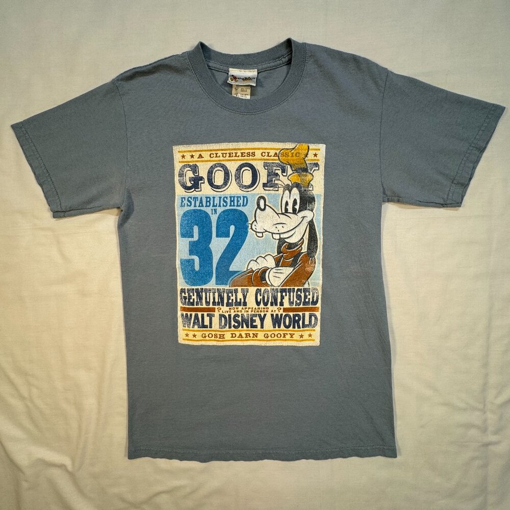 Goofy T Shirt Adult Small Blue Walt Disney World Parks Merch Gosh Darn Goofy Y2K